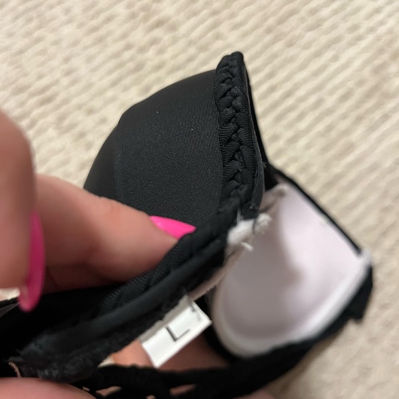 Black Strapless Swim Top - Picture 3 of 4